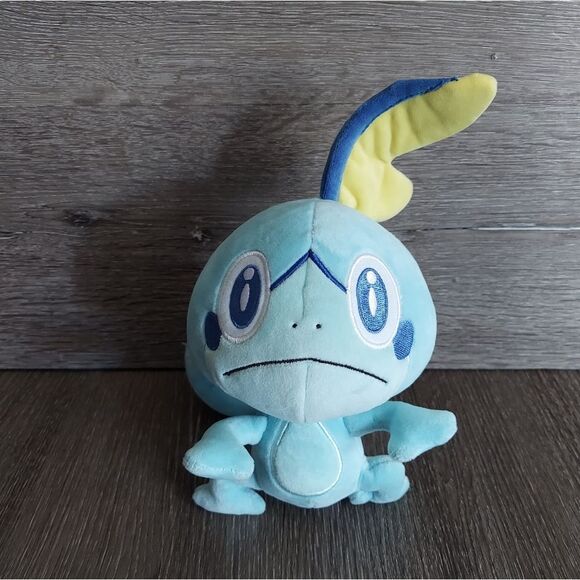 Pokemon 8" Blue and Yellow Sobble Plush - Picture 1 of 4